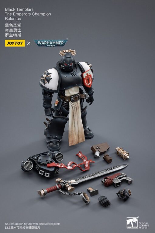PRE-ORDER Joy Toy JT7585-R2 Black Templars The Emperors Champion Rolantus  (2025) Warhammer 40,000 (July 2025)