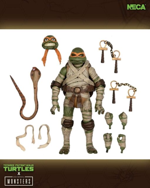 PRE-ORDER Neca Universal Monsters x TMNT Ultimate Michelangelo as The Mummy