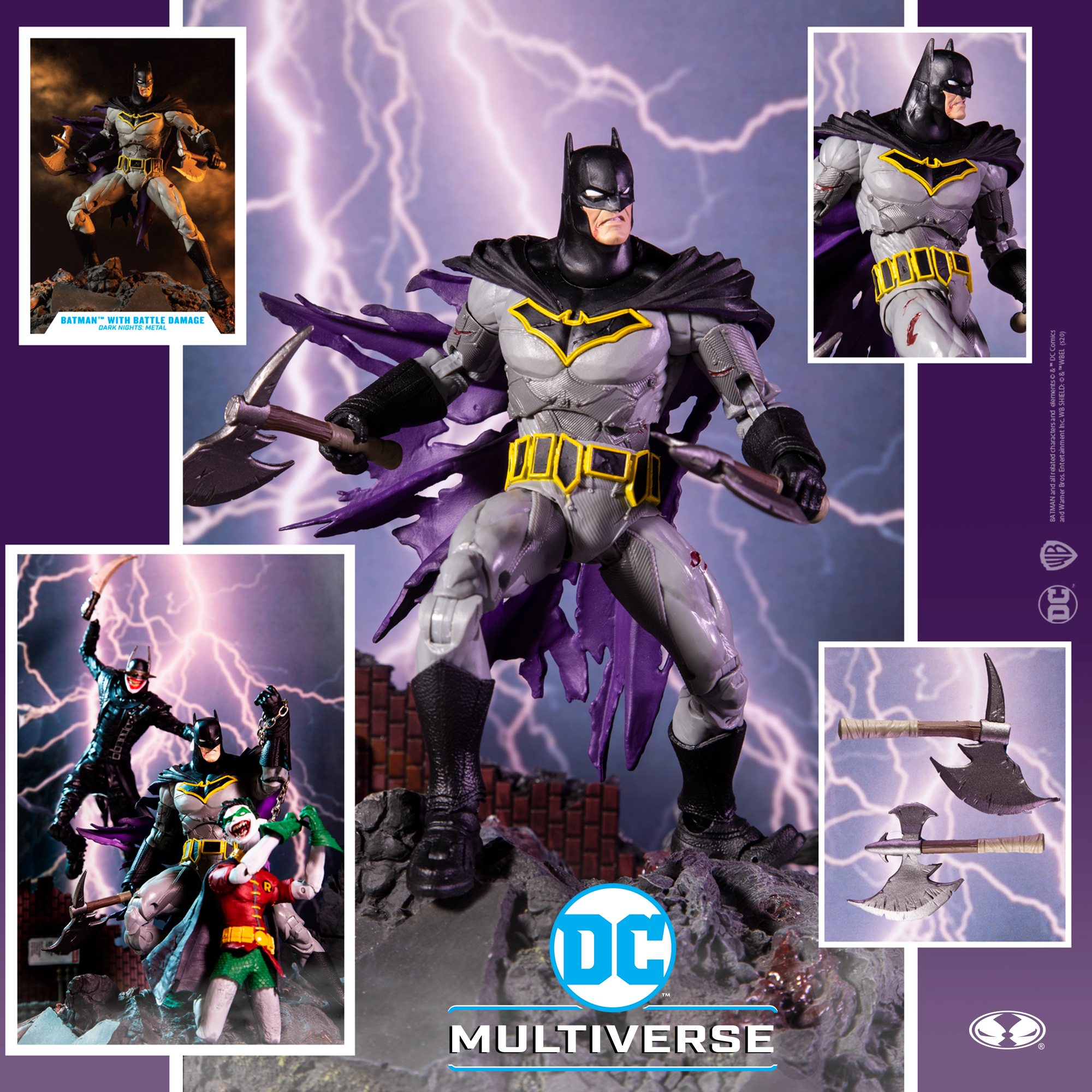 IN STOCK McFarlane DC Multiverse BATMAN WITH BATTLE DAMAGE (DARK KNIGHTS:  METAL) - Dragon's Chest Toys and Collectibles