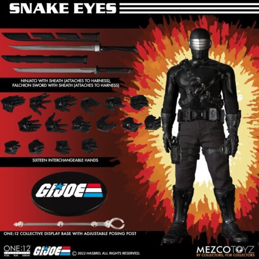 BACK ORDER Mezco ONE:12 COLLECTIVE G.I. Joe: Snake Eyes - Deluxe Edition