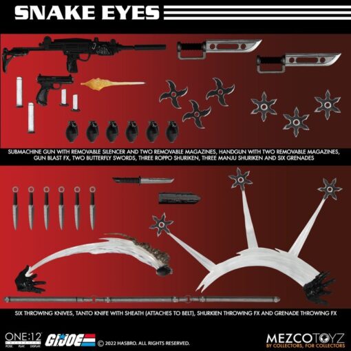 BACK ORDER Mezco ONE:12 COLLECTIVE G.I. Joe: Snake Eyes - Deluxe Edition - Image 3