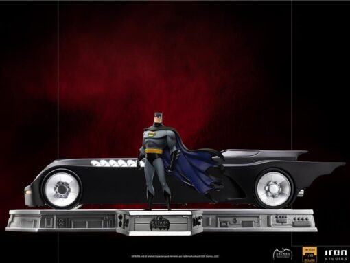 PRE-ORDER Iron Studios Batman and Batmobile Deluxe - Batman the animated Series Deluxe Art Scale 1/10