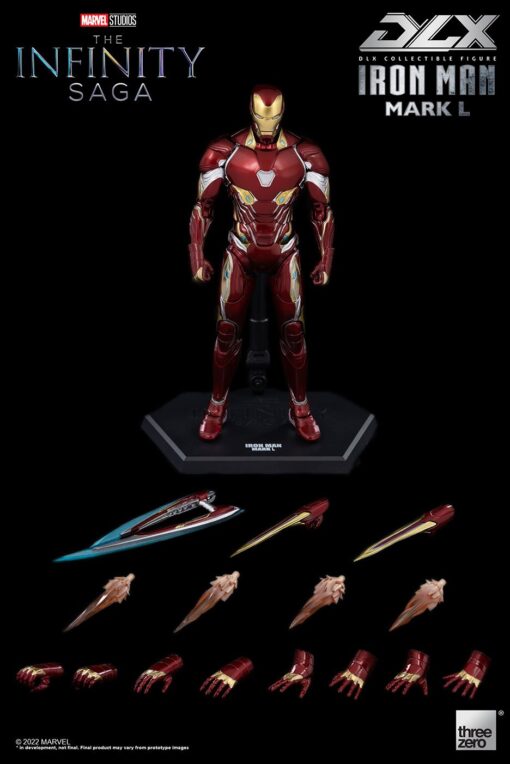 PRE-ORDER ThreeZero The Infinity Saga DLX Iron Man Mark 50 die cast metal action figure (April 2023) - Image 2