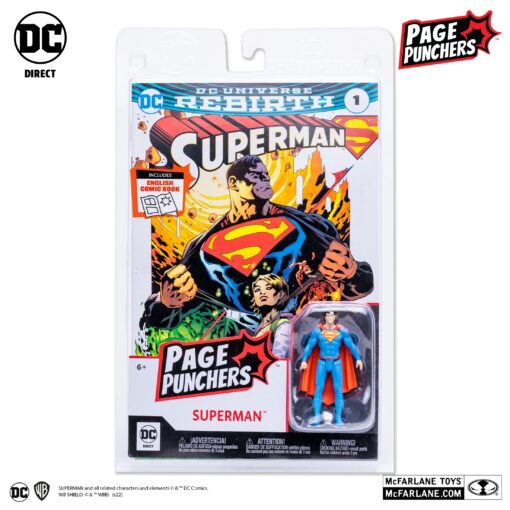 PRE-ORDER McFarlane Page Punchers SUPERMAN 3″ FIGURE WITH COMIC