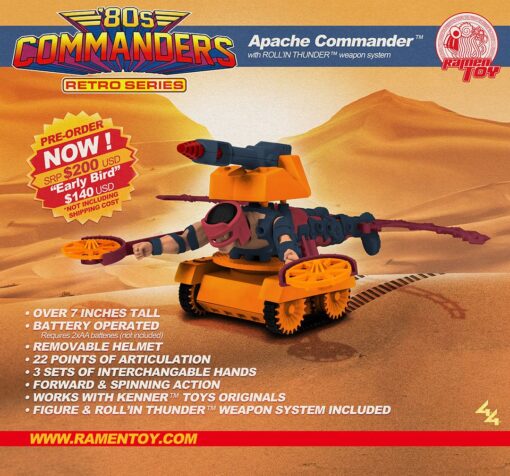 PRE-ORDER Ramen Toy 80s Commander RETRO series 8CR01 Apache Commander - Image 2