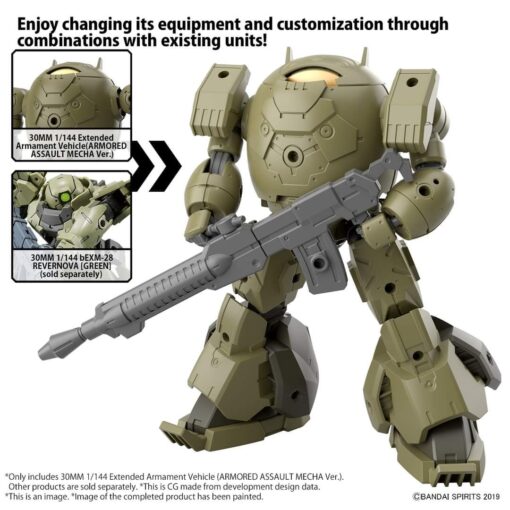 PRE-ORDER Bandai Hobby 30MM 1/144 Ext. Armament Vehicle (ARMORED ASSAULT MECHA Ver.) plastic model kit - Image 3