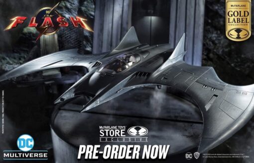 PRE-ORDER McFarlane DC Multiverse 7 inch The Flash Movie Vehicle Batwing Gold Label (April 2023)