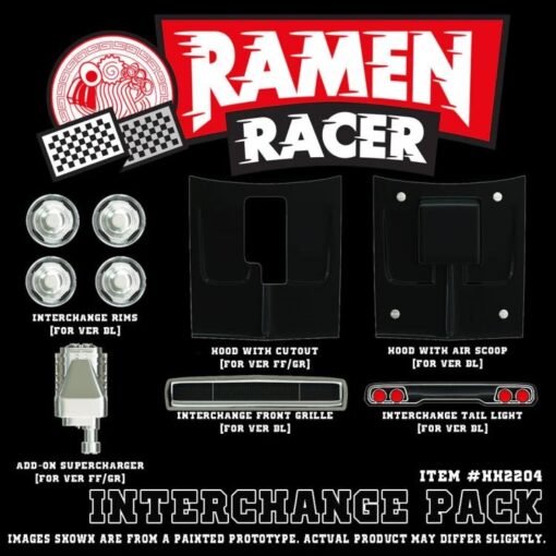 PRE-ORDER Ramen Toy Ramen Racer INTERCHANGE PACK BLACK - HH2204 (April 2024)