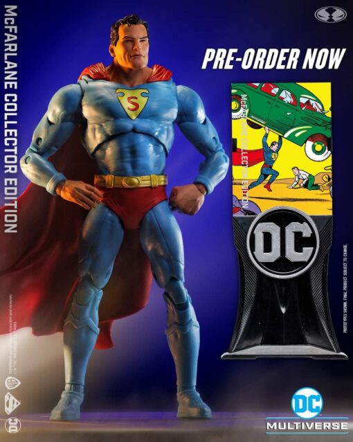 PRE-ORDER McFarlane DC MCFARLANE COLLECTOR EDITION 7IN - #1 - SUPERMAN (ACTION COMICS #1) (September 2023)