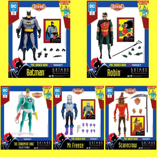 PRE-ORDER McFarlane DC DIRECT - BTAS 6IN BUILD-A WV1 - BATMAN, ROBIN, SCARECROW, MR. FREEZE set of 4 with Condiment King (November 2023)