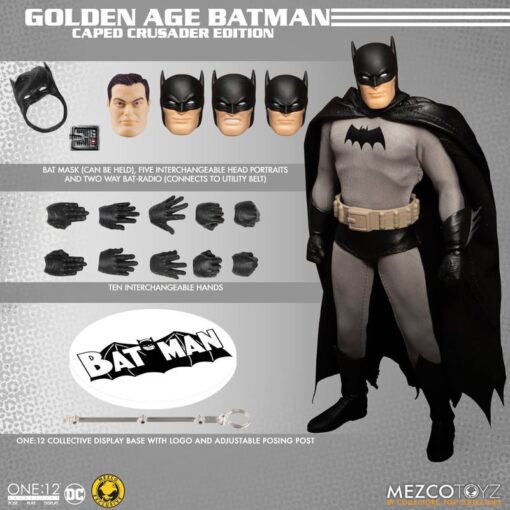 BACK ORDER Mezco ONE:12 BATMAN GOLDEN AGE : CAPED CRUSADER EDITION (December 2023) (FSWMM)