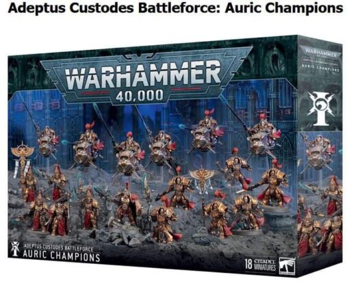 PRE-ORDER Games Workshop 01-20 A/CUSTODES B/FORCE: AURIC CHAMPIONS Warhammer (May 2024)