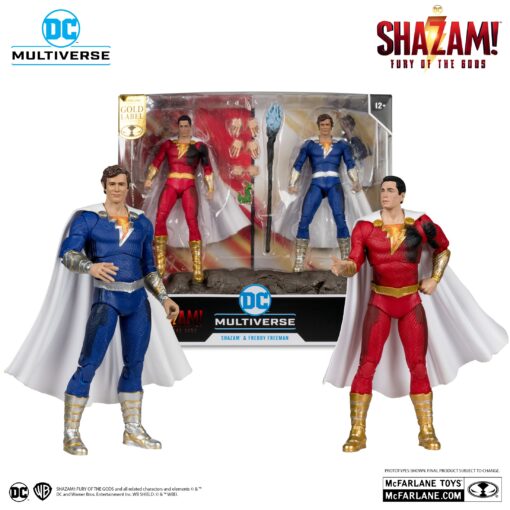 PRE-ORDER McFarlane 17131 DC COLLECTOR 2PK - SHAZAM (BATTLE DAMAGE) AND FREDDIE FREEMAN (GOLD LABEL) (July 2024)