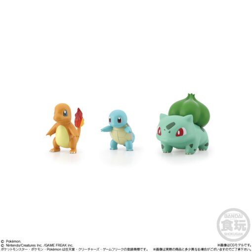 PRE-ORDER Bandai Candy POKÉMON SCALE WORLD KANTO REGION CHARMANDER & SQUIRTLE & BULBASAUR W/O GUM (February 2025)