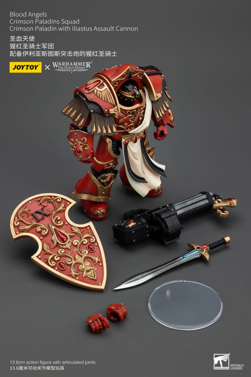 PRE-ORDER Joy Toy JT00294 Blood Angels Crimson Paladins Squad Crimson Paladin with Iliastus Assault Cannon Warhammer The Horus Heresy (February 2025)