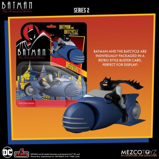 PRE-ORDER Mezco 5 Points Batman: The Animated Series 2 Batman and Batcycle (January 2026) - Image 3