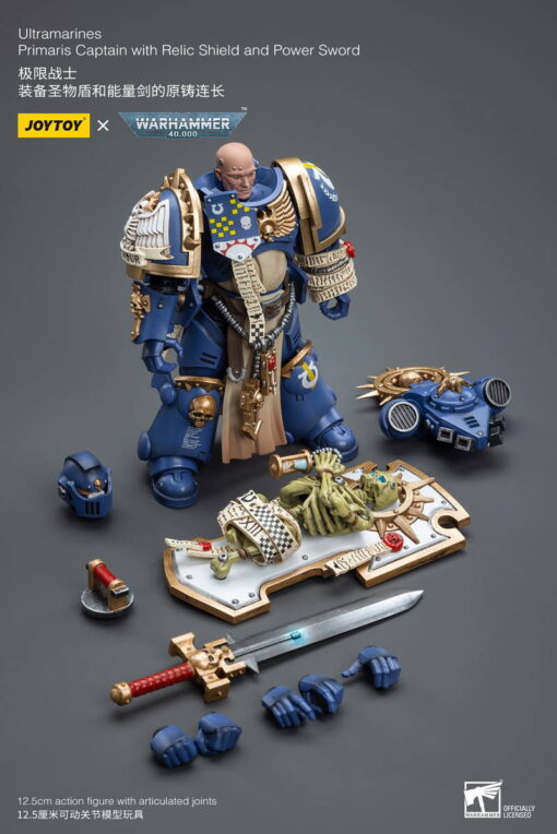 PRE-ORDER Joy Toy JT6465 Ultramarines Primaris Captain with Relic Shield and Power Sword (reproduction 2025) Warhammer 40,000 (May 2025)