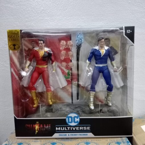 IN STOCK McFarlane DC Multiverse DC Collector 2pk - Shazam (Battle Damage) & Freddy Freeman (Shazam Fury of the Gods Movie) (Gold Label) 7 inch action figure