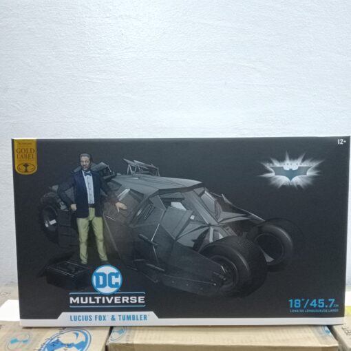 IN STOCK McFarlane DC Multiverse Lucius Fox and Tumbler The Dark Knight 7 inch action figure