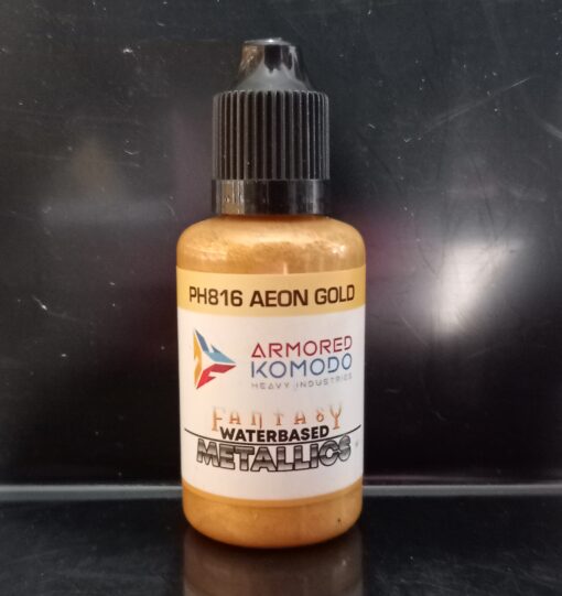 IN STOCK Armored Komodo Heavy Industries PH816 Aeon Gold Fantasy Metallics 30 ml Waterbased Acrylics Paint Metallic Colors