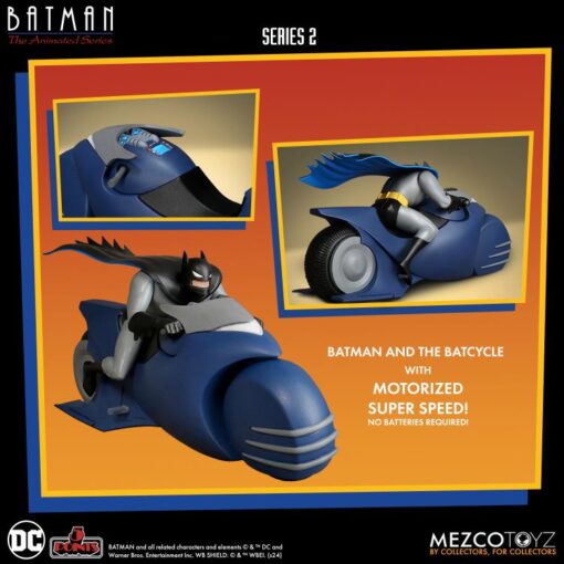 PRE-ORDER Mezco 5 Points Batman: The Animated Series 2 Batman and Batcycle (January 2026) - Image 2