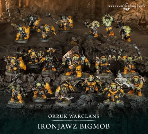 PRE-ORDER Games Workshop Warhammer 70-893 SPEARHEAD:ORRUK WARCLANS IRONJAWZ BIGMOB (February 2025)