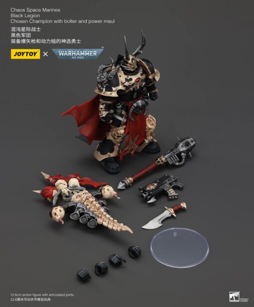 PRE-ORDER Joy Toy JT00997 Chaos Space Marines Black Legion Chosen Champion with bolter and power maul Warhammer 40,000 (August 2025)