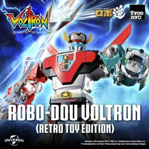 PRE-ORDER ThreeZero 3Z09470W0 Voltron: Defender of the Universe ROBO-DOU Voltron (Retro Toy Edition) (November 2025)