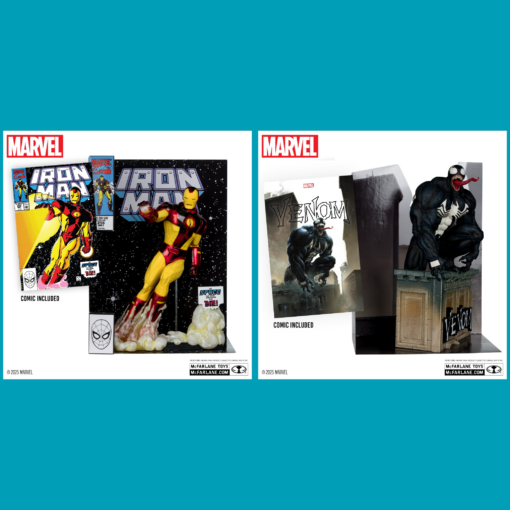 PRE-ORDER McFarlane 14795 MARVEL COLLECTION 1:6TH WV4 - VENOM (VENOM #5) and 1:6TH WV4 - IRON MAN (IRON MAN #256) SET OF 2 (May 2025)